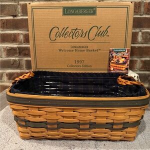 1997 Longaberger Collectors Club Welcome Home basket liner protector